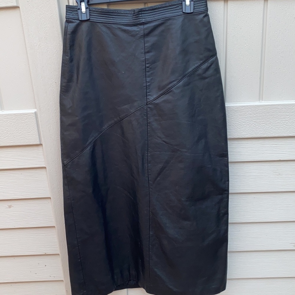 Cedars long leather skirt vintage high waist 10